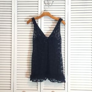 Jonquil In Bloom Black Lace Nightie